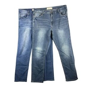 Stitches & Rivets Jeans Men's 38x32 Blue Straight Leg Denim Lot of 2